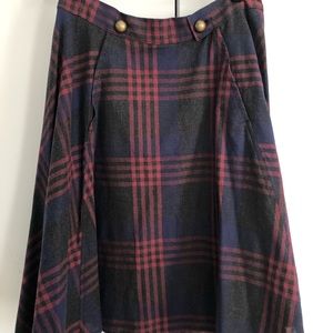 Plaid circle skirt